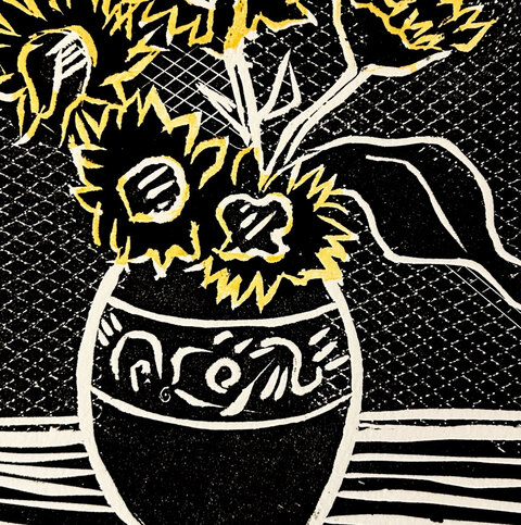 Girasole relief print