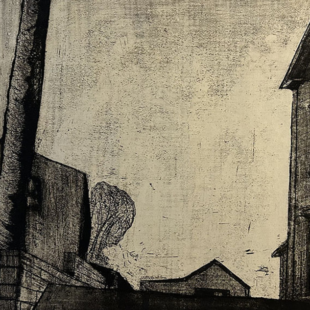 Motel and Palm Tree
Etching, Aquatint, chine colle