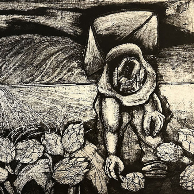 Artichoke Picker
Etching and Aquatint
36.5 x 39"