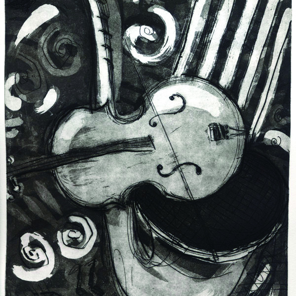 Night at Kuumbwa etching